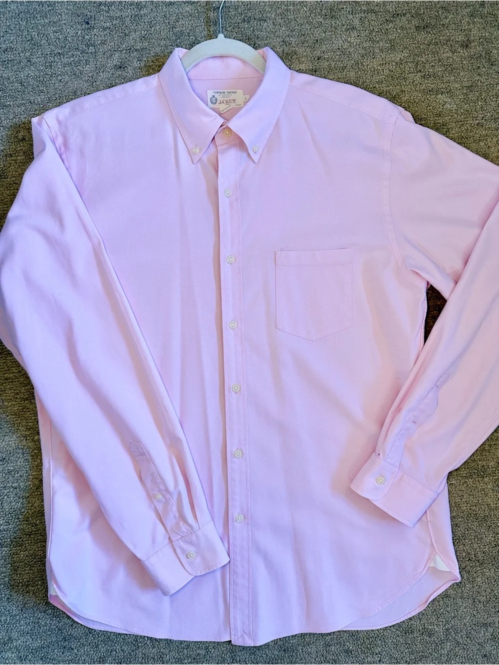 J. Crew Men's Light Pink Button-Down Dress Shirt